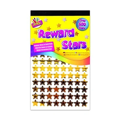 Immagine di Tallon Adesivi ricompensa a forma di stellina, 900 pz, colore: argento/oro/bronzo