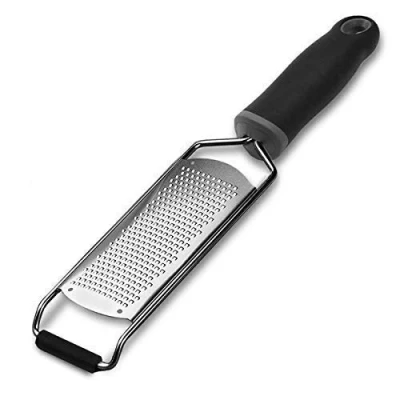 Immagine di Bi Komfort Grattugia per Formaggio e Limone, Realizzata in Acciaio Inox con Impugnatura Gomma Morbida, Accessorio da Cucina Multiuso, Facile Usare Lavabile Lavastoviglie