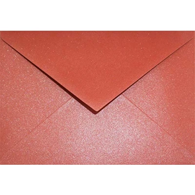 Immagine di Netuno 25 buste lettera rosso perlato formato C6 114x 162 mm 120g Aster Metallic Ruby lettere rosse eleganti effetto perlescente per biglietti invito partecipazioni matrimonio Natale