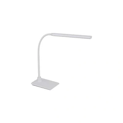Immagine di EGLO lampada da tavolo a LED Laroa, con touch, dimmerabile in gradini, scrivania plastica bianca, ufficio LED, luce bianca neutra
