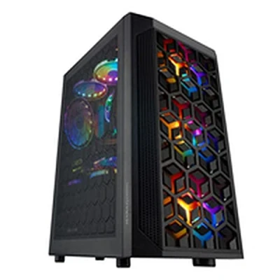 Immagine di MARSGAMING MCMESH Nero, Custodia per PC Gaming, Micro ATX, Design Mesh Totale, 3 x Ventilatore FRGB