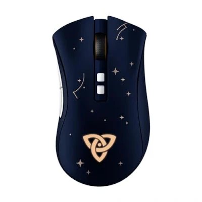 Immagine di Razer DeathAdder V2 Pro Mouse da Gioco Wireless con Comfort Ergonomico (Interruttori Ottici di Seconda Generazione, Messa a Fuoco Ottica + Sensore 20K, Cavo SpeedFlex, 88 Grammi) Impatto Genshin