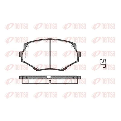 Immagine di REMSA 0478.02 Kit pastiglie freno Assale anteriore con contatto segnalazione usura foglio adesivo accessori, molla MAZDA: MX 5 2, I