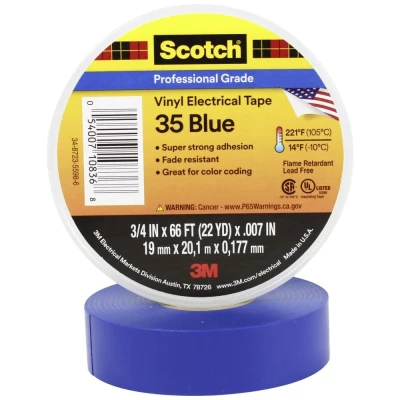 Immagine di Scotch Scotch™ 35 SCOTCH35 19X20BL Nastro isolante Scotch® Blu (L x L) 20 m 19 mm 1 pz.