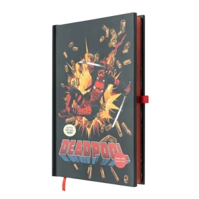 Immagine di Grupo Erik: Quaderno Marvel Deadpool A5 con copertina che si illumina, Segnalibro e Tasca espandibile, 192 pagine 100 g/m², Must Have, Deadpoll Wolverine