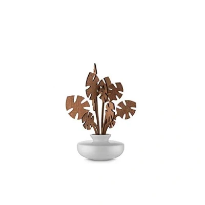 Immagine di Alessi The Five Season MW64 3S W Diffusore a Foglie per Ambiente in Porcellana, Legno di Mogano, Bianco