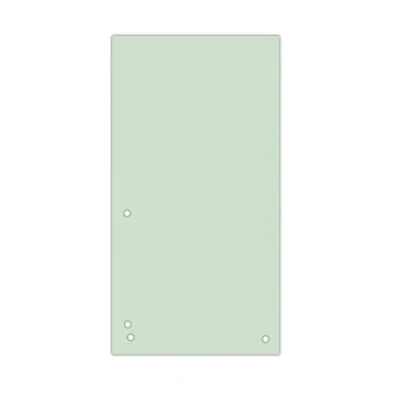 Immagine di DONAU 100 strisce divisorie, colore: verde, 1/3 A4 in cartone riciclato da 190 g/m², 4 perforate, 23,5 x 10,5 cm, divisori, cartelle, divisori per indice, prodotti UE