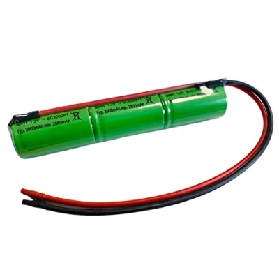 Immagine di Batteria per luci di emergenza 3,6 V 3000 mAh NiMH ad alta temperatura cavo Sub C 20 cm luce illuminazione sicurezza