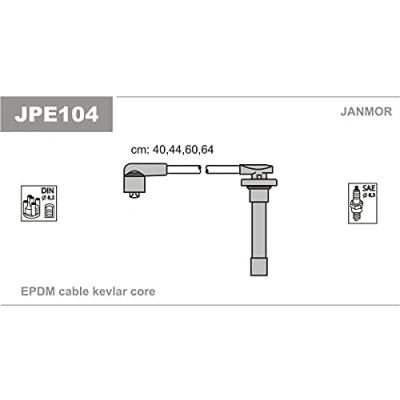 Immagine di JANMOR JPE104 Kit Cavi Accensione HONDA: CIVIC V Hatchback, 6 Fastback, ROVER: 200 Hatchback