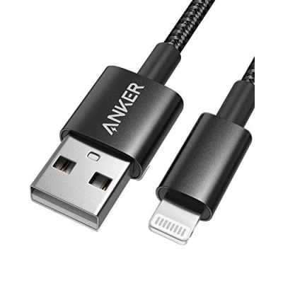 Immagine di Anker cavo lightning Premium in Nylon 1 m, Certificato Apple MFi per iPhone SE/XS/XS Max/XR/X/8 Plus/7/6 Plus, iPad e Altro