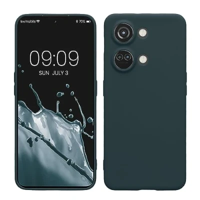 Immagine di kwmobile Custodia Compatibile con OnePlus Nord 3 5G Cover Back Case per Smartphone in Silicone TPU Protezione Gommata ardesia scuro