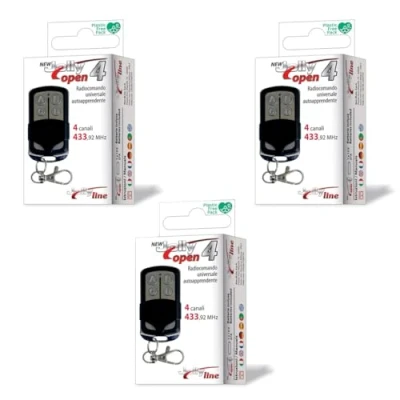 Immagine di GBS elettronica Jolly Open 4 TELECOMANDO Radio Cancello Copioso Universale Confezione da 3