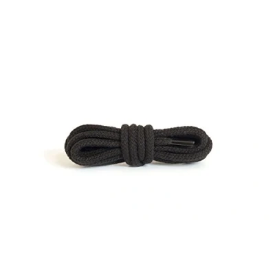Immagine di Kaps Lacci Spessi Rotondi, Diametro da 5 6 mm, in 100% Cotone per Scarpe e Calzature Casual, Fatti Europa, 1 Paio (150 cm 60 inch 7 a 10 paia di asole / 91 Nero)