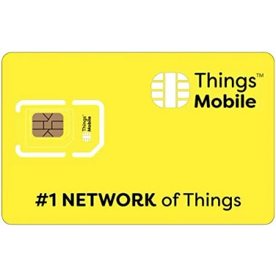 Immagine di SIM Card GPRS Things Mobile per IoT e M2M con copertura globale rete multi operatore GSM/2G/3G/4G LTE, senza costi fissi, scadenza tariffe competitive, 10 di credito incluso