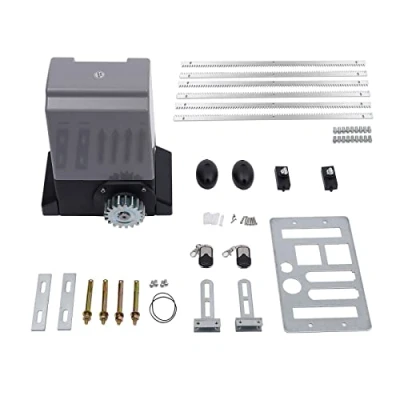 Immagine di 2000KG Motore di Apertura del cancello scorrevole +6m cremagliera Kit completo Elettrico 750W Alluminio Con sensore a infrarossi