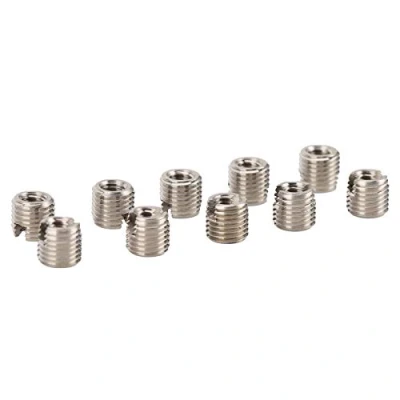 Immagine di dado scanalato con inserto da 10 pezzi, filettatura maschio femmina che riduce il di fissaggio Hardware in acciaio inossidabile