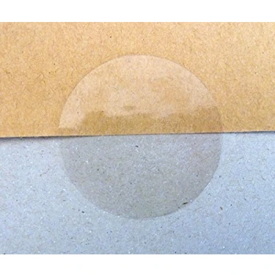 Immagine di Minilabel Etichette autoadesive trasparenti lucide, rotonde, con adesivo permanente, 25 mm di diametro, 102 pezzi