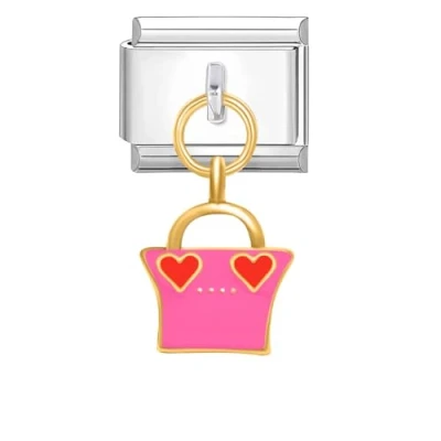 Immagine di Quiges Charm Link in acciaio inox 9mm compatibile con i braccialetti di stile Nomination #518