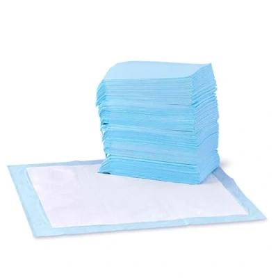 Immagine di Amazon Basics, Tappetini per l&#039;addestramento di cani e cuccioli, design a 5 strati prova perdite, superficie ad asciugatura rapida, dimensione standard, 56 x cm, confezione da 150, Blu