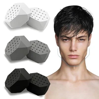 Immagine di 6 Pezzi Jaw Liner Trainer, Double Chin Exerciser, Jawline Trainer Dispositivo di Rinforzo del Collo Viso Strumento Masticazione per Rafforzare e Stringere Mascelle