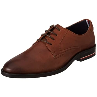 Immagine di Tommy Hilfiger Signature Lth Shoe FM0FM04216, Derby Uomo, Marrone (Winter Cognac), 40 EU
