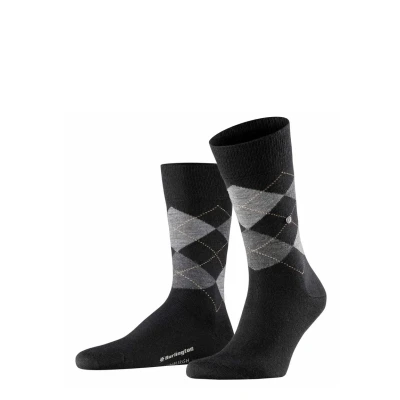 Immagine di Burlington Edinburgh Rautenmuster Argyle CLIP ONE SIZE 4046 Calze, Uomo, Taglia: 41 46, Schwarz