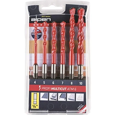 Immagine di Alpen MultiCut 0000100802100 Acciaio Kit punte multiuso 6 parti 1/4 (6.3 mm) 1 pz.