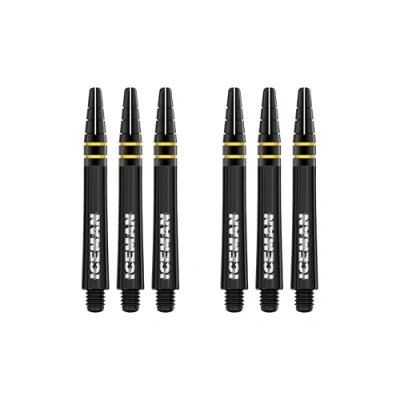 Immagine di RED DRAGON Gerwyn Price Nitrotech aste per freccette intermedie nere e dorate, 2 set confezione (6 in totale)