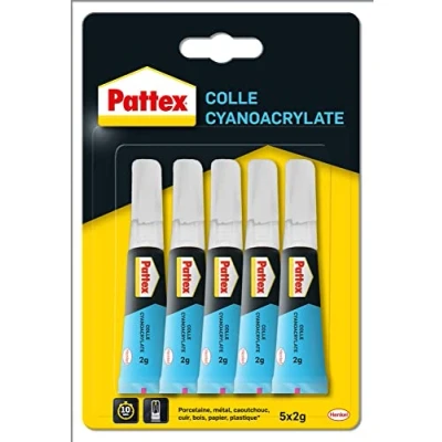 Immagine di colla multiuso liquida Pattex forte cianoacrilato legno metallo porcellana gomma pelle carta plastica fuori PVC PE PP POLY 5 x 2 g