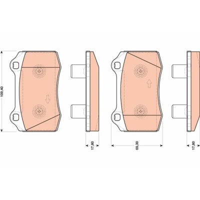 Immagine di TRW GDB1773 Kit pastiglie freno Non predisposto per contatto segnalazione usura FORD: Focus Mk1 Hatchback