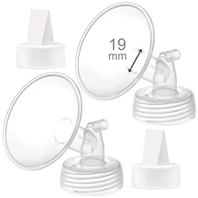 Immagine di Maymom Flangia da 19 mm e valvola a becco d&#039;anatra compatibile con Spectra S1 S2 Tiralatte Non Originale Accessori Originali Pompa Parti Sostituire Duckbill