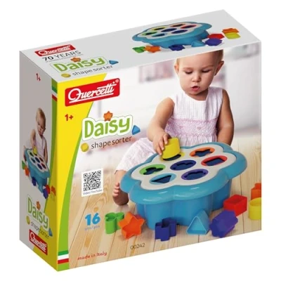 Immagine di Quercetti Q242 0242 Daisy Shape Sorter Sorting, Stacking &amp; Plugging Toys, Purple