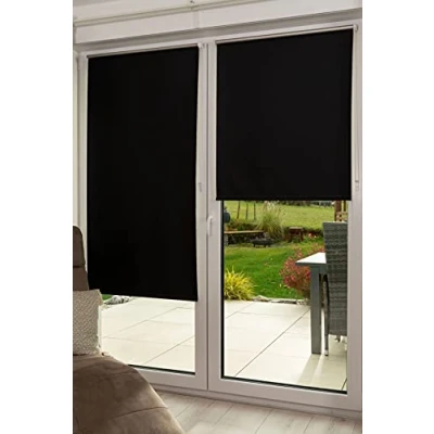 Immagine di K home 542890 7 Tenda avvolgibile oscurante Klemmfix, 100 x 150 cm (larghezza lunghezza), colore: Nero