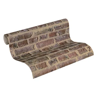 Immagine di A.S. Création Carta da parati Mattoni Elements tessuto non 10.05 m x 0.53 Marrone Rosso Beige Prodotto in Germania 371611 37161 1