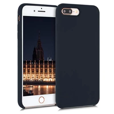 Immagine di kwmobile Cover per Apple iPhone 7 Plus/iPhone 8 Plus Custodia Back Case Smartphone in Silicone TPU Protezione Gommata blu mirtillo