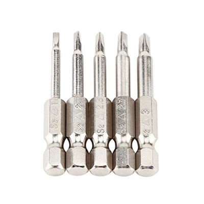 Immagine di Cacciavite Triangolare, Akozon 5 pezzi 50mm 1/4&quot; Gambo Esagonale Set di Cacciaviti Magnetici a Triangolo in Acciaio S2 Magnetismo Forte TA1.8/TA2.0/TA2.3/TA2.7/TA3.0