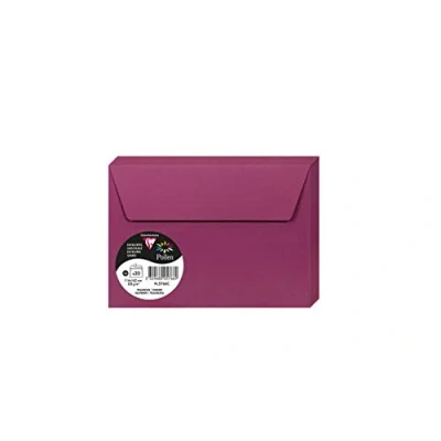 Immagine di Clairefontaine 5766C Pacco da 20 Buste autoadesive Formato C6 11,4x16,2cm 120g Colore Fragola Inviti Eventi e Corrispondenza Gamma Pollen Carta Premium Liscia
