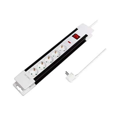 Immagine di LogiLink LPS211 Multipresa con interruttore Nero, Bianco Schuko 1 pz.