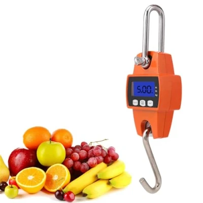 Immagine di 300kg Mini scala portatile LCD digitale elettronico in acciaio inox gancio appeso gru a peso Bilance bilancia