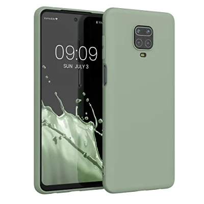 Immagine di kwmobile Custodia Compatibile con Xiaomi Redmi Note 9S / 9 Pro Max Cover Back Case per Smartphone in Silicone TPU Protezione Gommata verde grigio