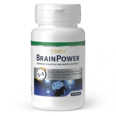 Immagine di Brain Power 60 capsule Aumenta l&#039;energia, la concentrazione e memoria