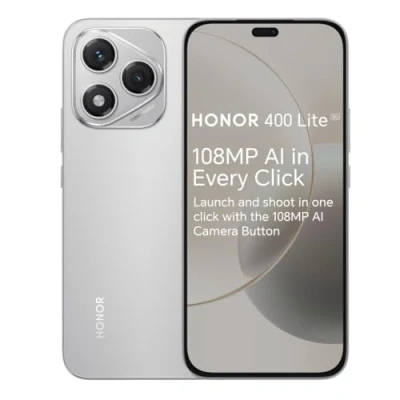 Immagine di HONOR 400 Lite Smartphone, 8+256GB, 5G, Display 7‘’ FHD, Fotocamera 108MP, AI Camera Button, 5.230 mAh, Velluto Grigio