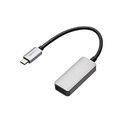 Immagine di Amazon Basics Adattatore USB C a DisplayPort in alluminio (senza Red River), Grigio