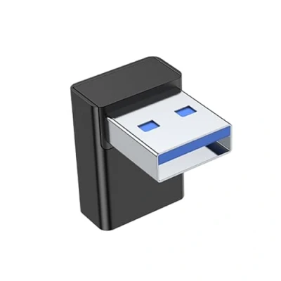 Immagine di BELOWSYALER adattatore di estensione USB 3.0 da maschio a femmina ad angolo retto 90 gradi per PC portatile convertitore accoppiatore