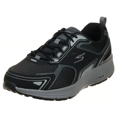 Immagine di Skechers Performance GO RUN Consistent Scarpe running neutre, Uomo, Taglia: 44, Black/grey Sintetico / tessuto