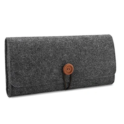 Immagine di ProCase Custodia di Feltro per Nintendo Switch OLED 2021/Nintendo 2017, Borsa da Trasporto Portatile Sottile, Astuccio Protettiva con 5 Porta Cartucce Gioco Nero