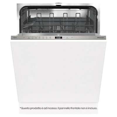 Immagine di Hisense HV642E61, Lavastoviglie integrata, Classe E, 13 coperti, 47db, 6 programmi, partenza ritardata, motore asincrono, total AcquaStop, 9,6L