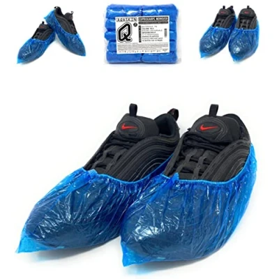 Immagine di 2000pz Copriscarpe Monouso PE 3gr. Alta Resistenza agli Strappi Elastico Rinforzato DPI Dispositivi di Protezione Individuale Pulizia per la Casa Giardinaggio Colore Blu Trasparente