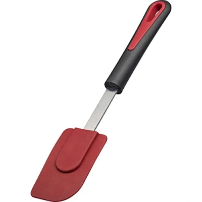 Immagine di Westmark Raschietto da cucina e impasto, con testa in silicone, resistente al calore fino a 200 C, acciaio inox, silicone/plastica, colore: nero/rosso/argento