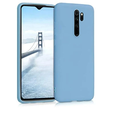 Immagine di kwmobile Custodia Compatibile con Xiaomi Redmi Note 8 Pro Cover Back Case per Smartphone in Silicone TPU Protezione Gommata grigio azzuro